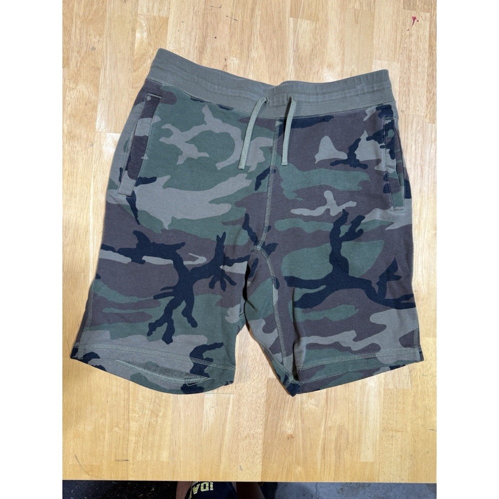 Nike SB Camo Sweat Shorts Mens Medium Green Camouflage Fleece Skateboarding